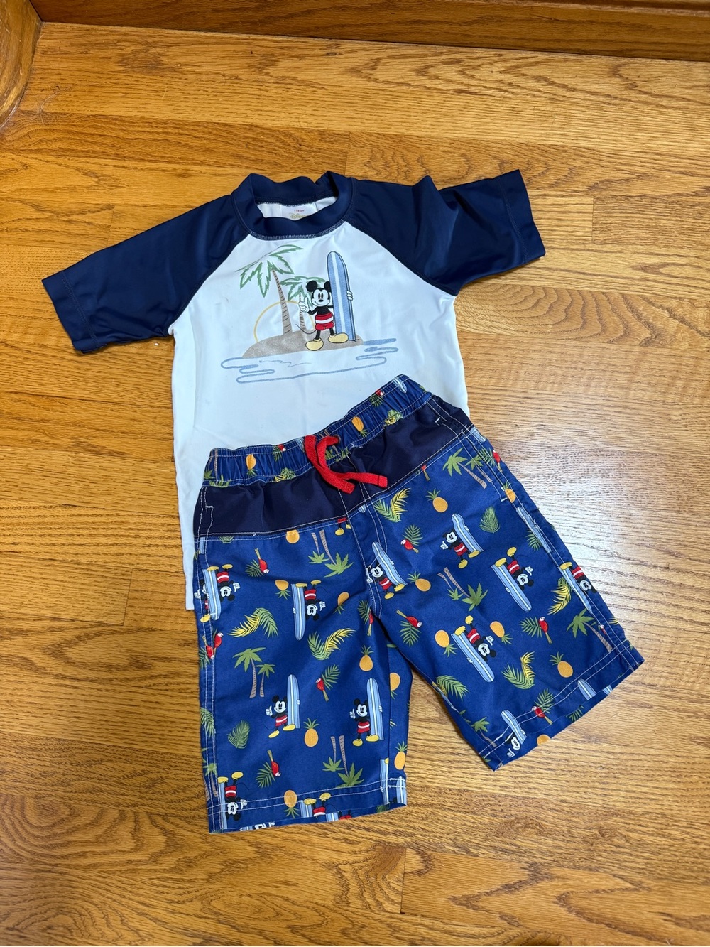 Disney Navy, White & Red Mickey Surf Rashguard Set